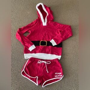 Cozy Zoe Santa hoodie/short set
